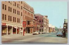 Postcard Market Street Looking North, Nelson House Hotel Poughkeepsie NY c1950s picture