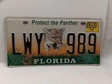 Florida Protect The Panther License Plate - Animal Cat Wildlife -lwy-989 Expired picture
