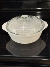 Vintage~Anchor Hocking~Fire King~1 1/2 Qt.Milk Glass~Casserole Dish w/ Lid~G2W picture