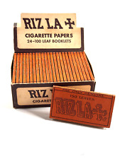 LOT (24) vintage RIZLA tobacco cigarette rolling papers FULL BOX store display picture
