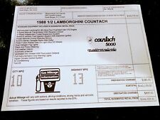 Lamborghini Countach window sticker picture