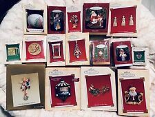 HALLMARK LOT OF  16 VINTAGE KEEPSAKE ORNAMENTS Santa’s, Angels & More NEW picture