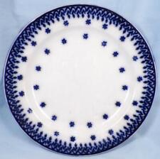 Amish Snowflake Flow Blue Plate Cut Sponge Stick Decorated Antique #1 picture