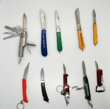 #4 joblot 10 vintage pocket folding knives jack swiss blade flipper knife claw picture