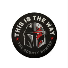 3D PVC THIS IS THE WAY THE BOUNTY HUNTER Tactical Rubber Hook Loop Patch Black picture