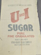 Mormon LDS Joseph Smith Sugar vintage Linen U & I Salt Lake Utah Idaho old Sack picture