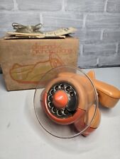 Vintage MCM 1970’s Retro Orange Alexander Graham Plane Rotary Phone  picture