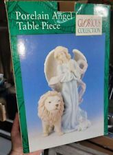 Vintage ANGEL, LION, LAMB PORCELAIN STATUE IN BOX Collectible Ceramic picture