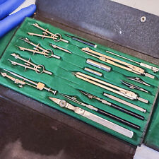 Vintage German Made # 325 DRAFTING TOOLS SET in case (Used/Fair) picture