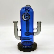 9 Inch Large Neo Egg Two Way Recycler Blue Glass Bong Water Pipe Hookah 14MM picture