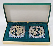 Vintage Reed & Barton Flora of Christmas Silver Plated Ornaments picture