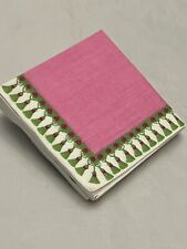 Vintage paper cocktail party napkins pink green tassel display crafts picture