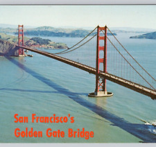 Aerial View of the Golden Gate Bridge by Gerald Finch 1960s Vintage Postcard UNP picture
