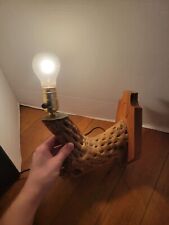 Vintage Cholla Wood Wall Sconce MCM Rustic Southwestern Signed  picture