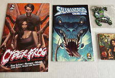 Cyber Frog HeartSick Horror + Salamandroid Color 'Zine Comics + Keychain + Cards picture