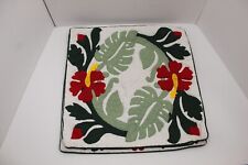 Hawaiian Hibiscus & Monstera Quilted Pillow Coverings (2) picture