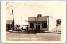 Vtg Carrizo Springs Texas TX Blue Bonnet Cafe RPPC Real Photo Postcard picture