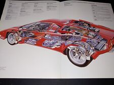 Lamborghini Countach Automobile Illustrated Collectible Spec Article Print picture