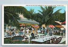Postcard Dancing in the Tea Gardens at the Flamingo Hotel Miami Florida picture