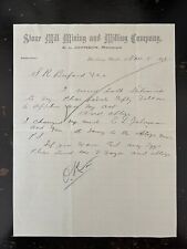 1895 Original Sterling, MT Letterhead: Stone Mill Mining and Milling Company picture