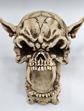 Skull Wicca Devil Horns Biker Death Skeleton Resin Summit Collection W.U.I 1999 picture