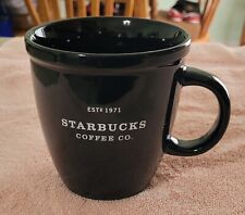 Starbucks Coffee Est. 1971 Barista Ceramic Mug 2002 Vintage Black Abbey 16 Oz picture