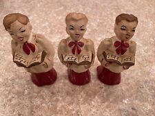 1950s Vintage Choir Boys Chalkware Christmas Figurines Japan Unsigned 5.5