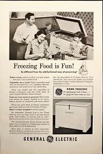 General Electric Home Freezers Bridgeport CT Vintage Print Ad 1949 picture