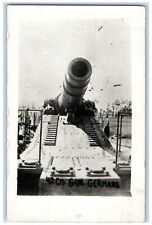 c1910's WWI Railroad 42CM Gun Germans RPPC Photo Unposted Antique Postcard picture