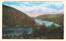 Harpers Ferry WV, Potomac & Shenandoah Rivers Junction 3 States Vintage Postcard picture