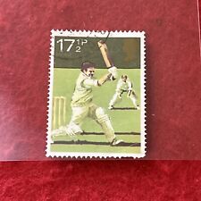 Vintage 1980 GREAT BRITAIN CRICKET (17 1/2) Stamp Used  G picture
