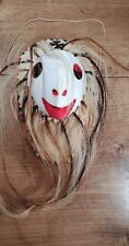 Authentic Vintage Hand Carved Painted Dancing Mask Forehead Cross Tongue Dance picture