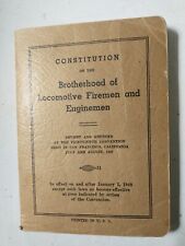 1947 BROTHERHOOD OF LOCOMOTIVE ENGINEERS CONSTITUTION AND BY-LAWS picture