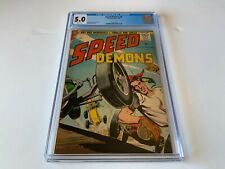 SPEED DEMONS 5 CGC 5.0 WHITE PGS RARE SINGLE HIGHEST GRADED HOT ROD INDY 1957 picture
