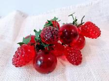 MCM Vintage Red Lucite Grapes and Berries Strawberry Cluster picture