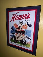 Hamm's Beer Bear Minnesota Twins Baseball Stadium Bar Man Cave Advertising Sign picture