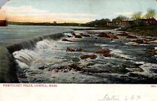 Lowell Massachusetts Pawtucket Falls Scenic View Houses Antique PC Posted 1907 picture