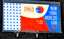 2 (two) 1964 New York World's Fair Tickets (Child's) - Consecutively Numbered picture