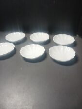 6 Vintage Lillian Vernon White Shell Porcelian Candy Dish, Spoon Rest picture