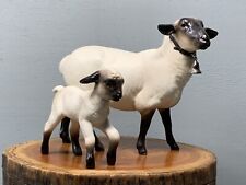 Vtg Hagen Renaker Designers Workshop Lady Jane Ewe & Baby Lamb Sheep Figurines picture