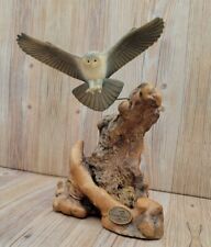 Vintage John Perry Owl In Flight Art Sculpture Figurine picture