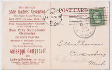 MICHIGAN BAY CITY SYMPHONY ORCHESTRA CONCERT 1910 TO ELLA THOMAS, CANNONSBURG picture