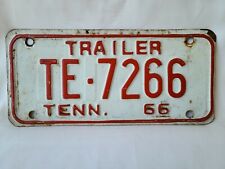 Vintage 1966 Tennessee Trailer License Plate 0322 picture