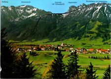 VINTAGE CONTINENTAL SIZE POSTCARD MOUNTAIN RANGES IN SWITZERLAND picture