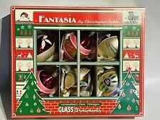 Radko Fantasia BLOSSOM VALLEY Teardrop Ornaments Box of 6 Grandmas Own Vintage  picture