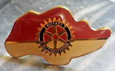 VTG ROTARY INTERNATIONAL RED WHITE METALSOUVENIR LAPEL PINBACK COLLECTIBLE picture