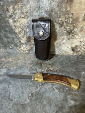 Vintage Schrade+ USA  LB7 Knife Lockback Folding Hunter with Leather Sheath picture