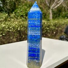2.98LB  Large Lapis lazuli quartz crystal obelisk point wand aura healing picture