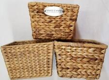 Lot Of 3 Yankee Candle Woven Wicker Retail Votive Baskets Tarts Memorabilia picture