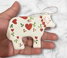 Vintage Christmas Cow Ornament From 1985  picture
